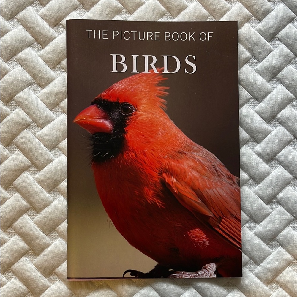 Vibrant Red Cardinal on this Beautiful Book full of Birds